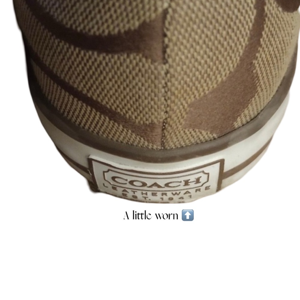 Coach Daliah Signature C Sneakers Women’s Size 7 Tan Gold Monogram - Picture 7 of 11